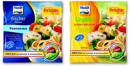 Fischerpfanne Porto Fino wird Linguine Alaska-Seelachs