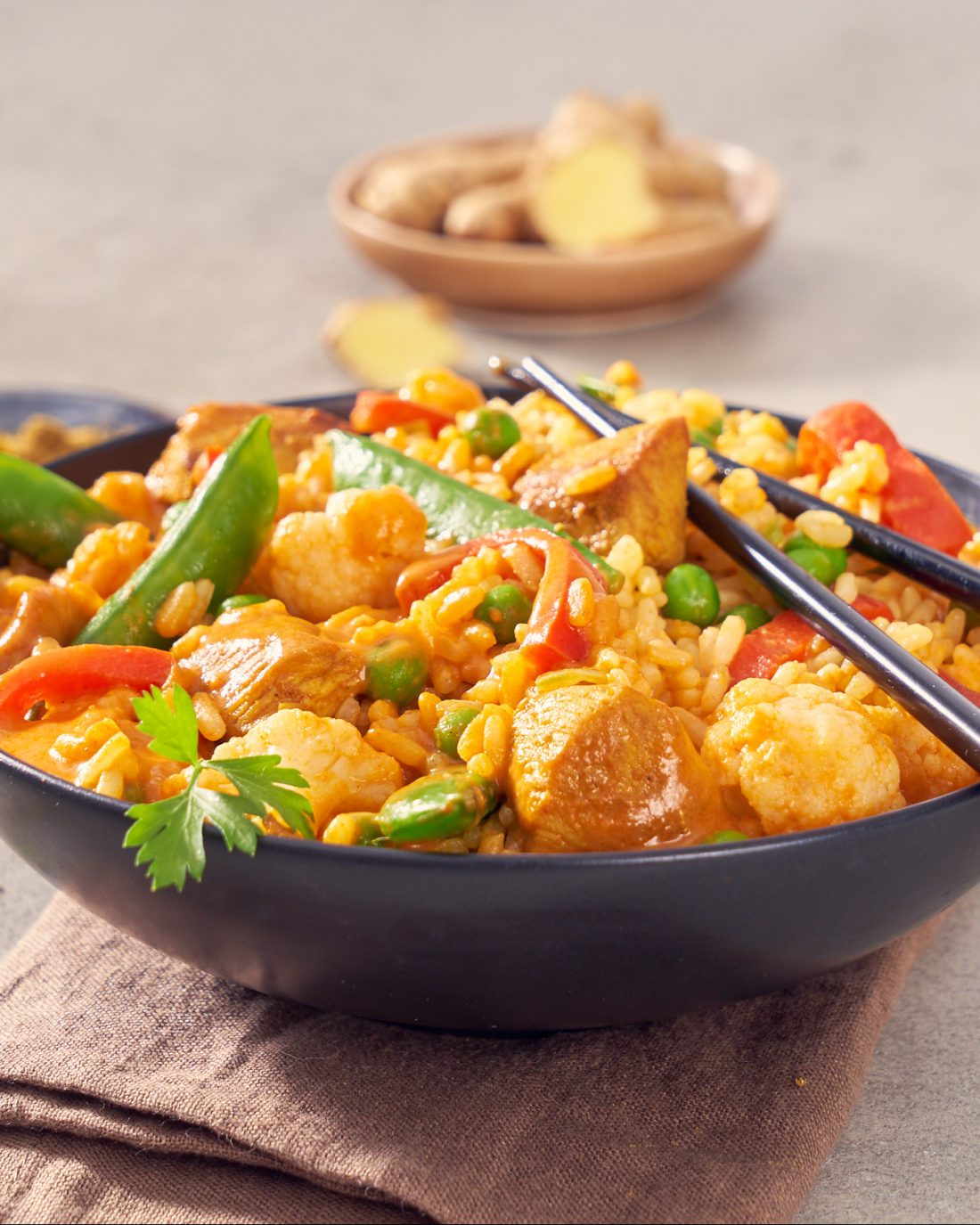 Rotes Curry mit Hähnchen und Reis | FRoSTA