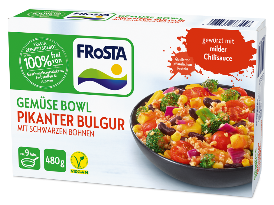 Frosta Tiefkühlgerichte mit dem Reinheitsgebot