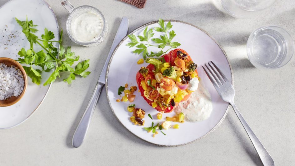 Gefüllte Paprika mit Bulgur und Feta I FRoSTA