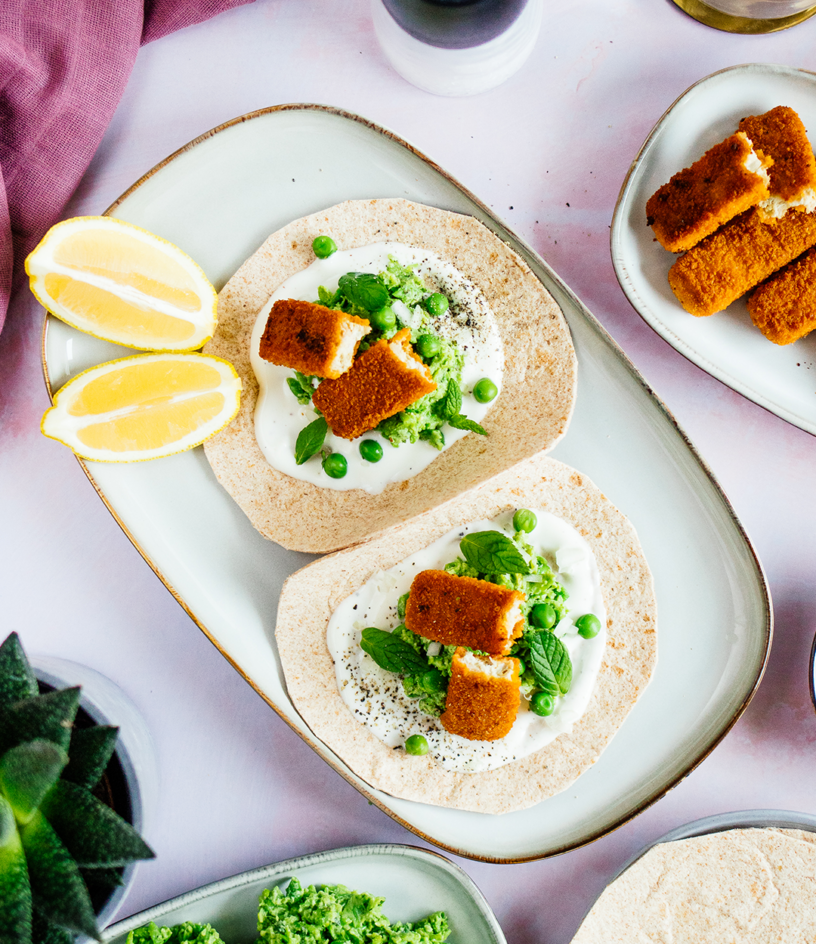 Vegane Tacos mit Erbsen-Minz-Püree | FRoSTA