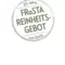 Ein rundes Logo zeigt grünen Text: „20 Jahre FRoSTA Reinheitsgebot seit 2003“ und betont das FRoSTA Qualitätsversprechen.